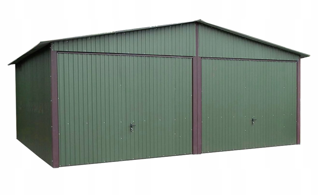 Garaże Blaszane Zielone 6x5 Garaż Blaszak MAT